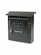 Ibfm Outdoor Mailbox Metallic in Black Color 23x7x27cm