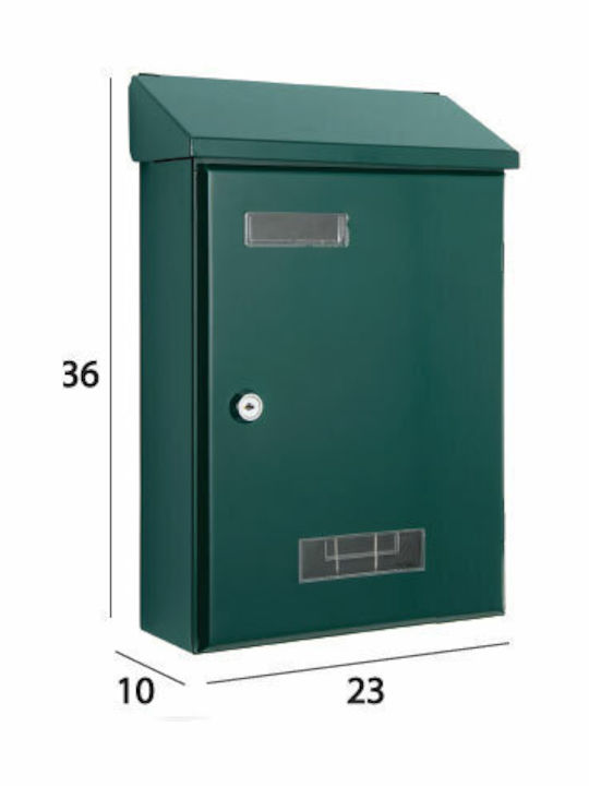 Import Hellas Outdoor Mailbox Metallic in White Color 23x10x36cm