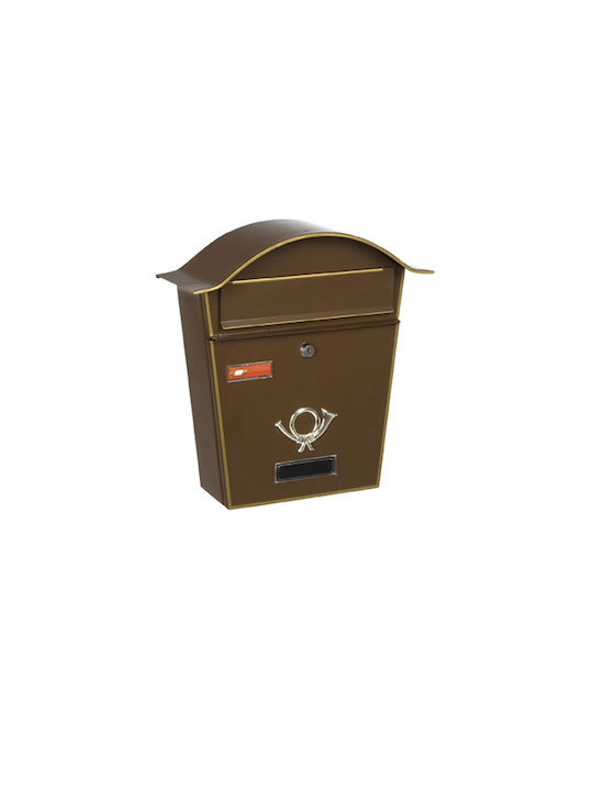 Viometal LTD Metallic Outdoor Mailbox Brown 23cm