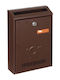 Viometal LTD Outdoor Mailbox Metallic in Brown Color