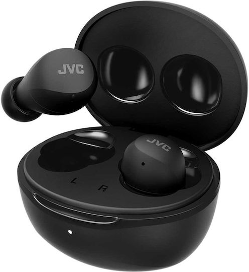 JVC Gumy Mini HA-A6T In-ear Bluetooth Handsfree Ακουστικά με Αντοχή στον Ιδρώτα και Θήκη Φόρτισης Μαύρα