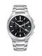 Edox Men's Watch 42mm Chronograph Battery with Silver Metal Bracelet