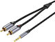 Vention Καλώδιο Ήχου 3.5mm male - 2x RCA male Γκρι 3m με Επίχρυσους Ακροδέκτες BCNBI