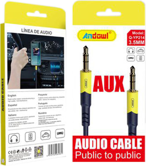 Andowl Audio Cable 3.5mm Male - 3.5mm Male Black Q-YP214
