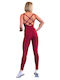 Women's Sleeveless One-piece Suit Burgundy