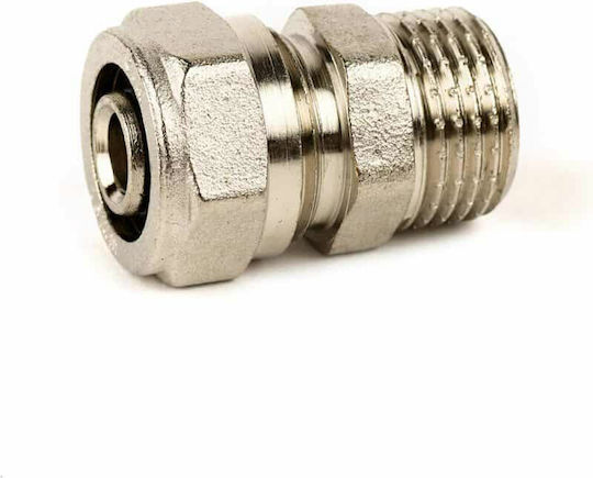 Brass Form Male Pipe Niple Fittings Multilayered Pipe 3/4" 20mm 003-006-099