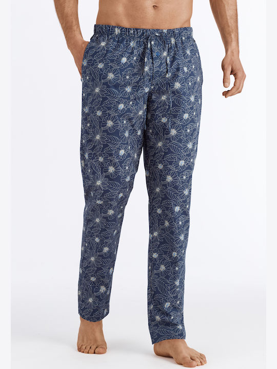 Hanro Men's Winter Pajama Pants Blue