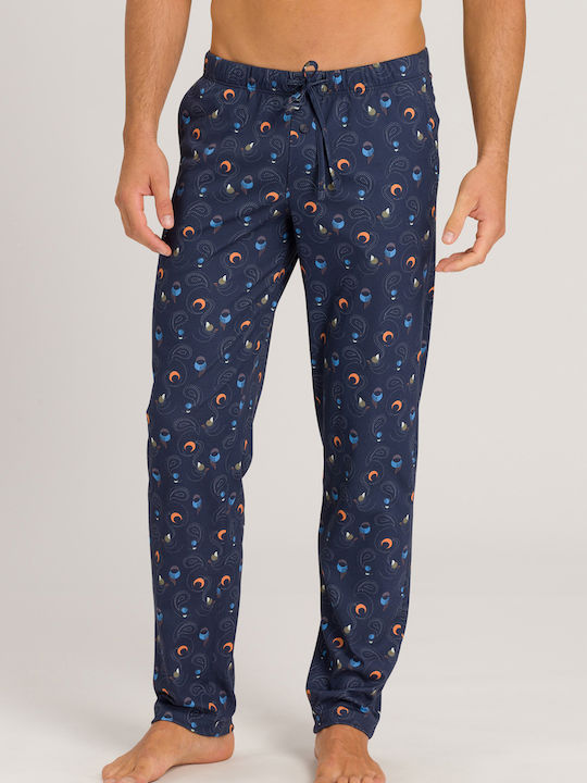 Hanro Men's Winter Pajama Pants Navy Blue