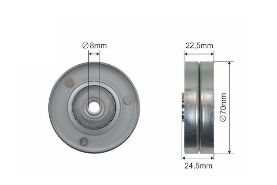 NTY Τροχαλία Ιμάντα Κινητήρα Αυτοκινήτου για Opel Omega BMW X5 Land Rover Freelander / Range Rover RNK-BM-041