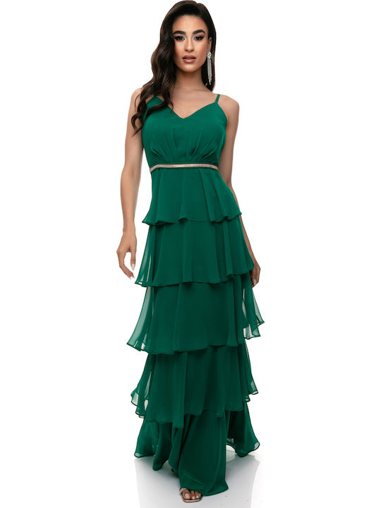 Sommer Maxi Damenkleid für Hochzeit - Taufe Grün