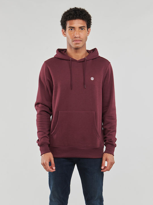 Element Herren Sweatshirt mit Kapuze Burgundisch