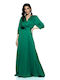 RichgirlBoudoir All Day Long Sleeve Maxi Dress Green