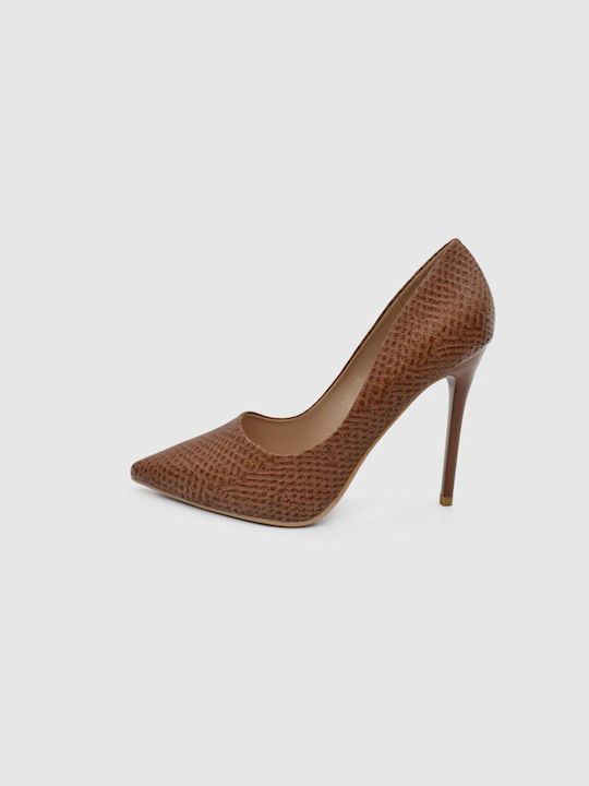 Joya Pointed Toe Brown Heels