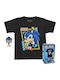 Funko Pop! Tees Games: Sonic The Hedgehog - Sonic (L) (L) Flocked