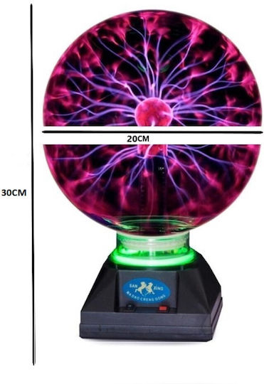 Dekorative Lampe Plasma-Kugel Schwarz