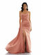 RichgirlBoudoir Maxi Dress for Wedding / Baptism Strapless Satin Pink