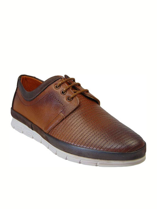 Paolo Massi Men's Leather Casual Shoes Tabac Brown