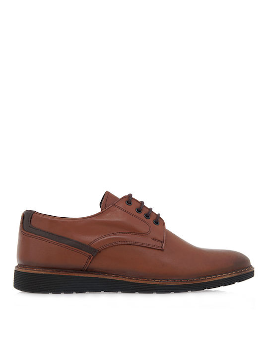 Zio moda Men's Leather Casual Shoes Tabac Brown