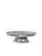 Zaros Kuchenständer Metallisch mit Fuß Silber 25x25x8.5cm