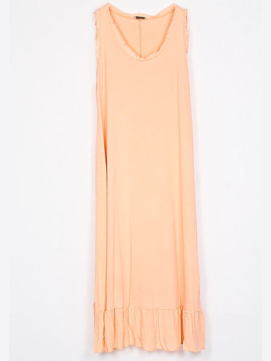 Cuca All Day Sleeveless Cotton Maxi Dress Pink