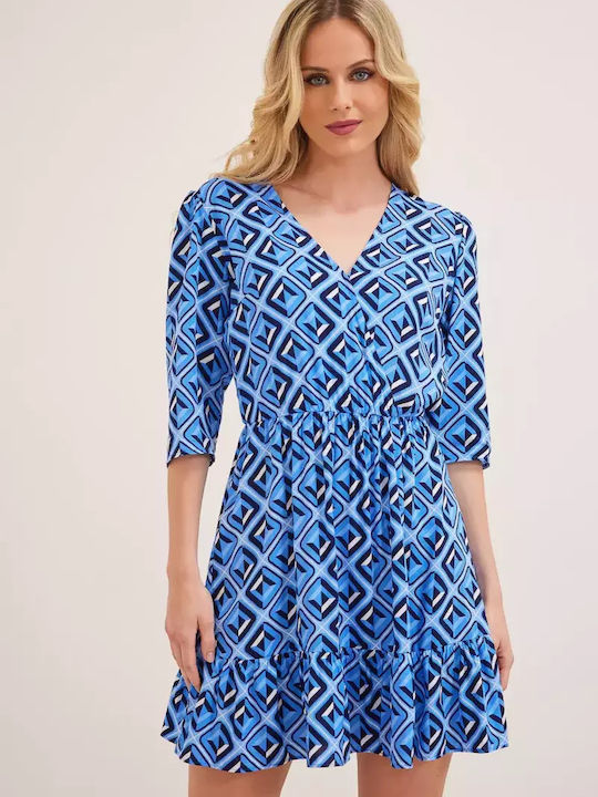 Vily Rochie De Vară Mini Albastră