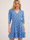 Enzzo Summer Mini Dress Blue