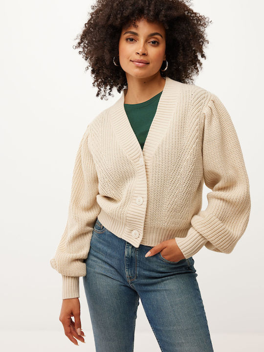 Mexx Short Women's Knitted Cardigan White