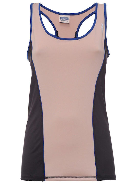 Freddy Γυναικεία Αθλητική Μπλούζα Αμάνικη Fast Drying με Διαφάνεια