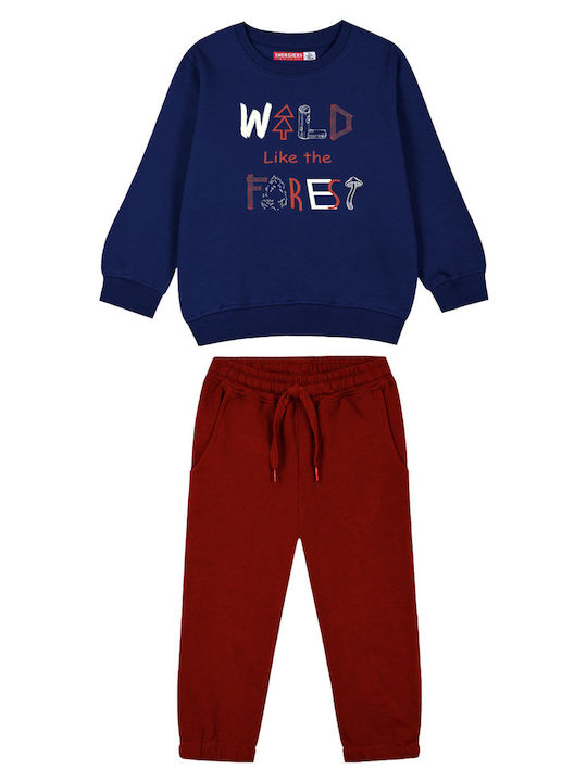 Kids Tracksuits Sweatpants Set Paprika 2 Pieces