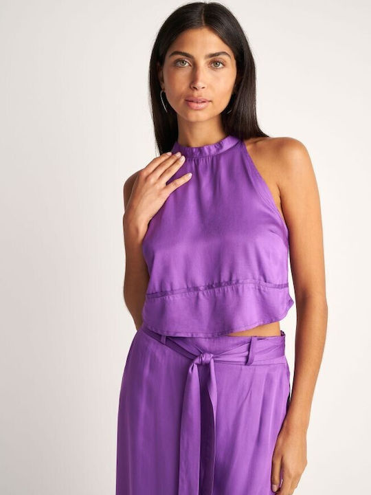 Attrattivo Women's Summer Blouse Sleeveless Purple