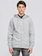 Aristoteli Bitsiani Men's Sweatshirt Jacket with Hood and Pockets Gray