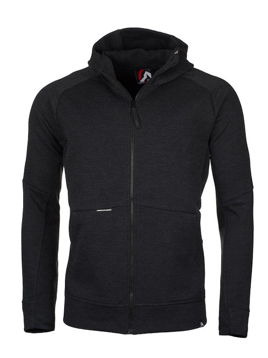 Northfinder Men's Sweatshirt with Hood Black