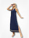 Derpouli Summer Maxi Dress Blue