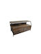 TV-Ständer Tiger aus Metall & Holz Braune M39xT93xH48cm