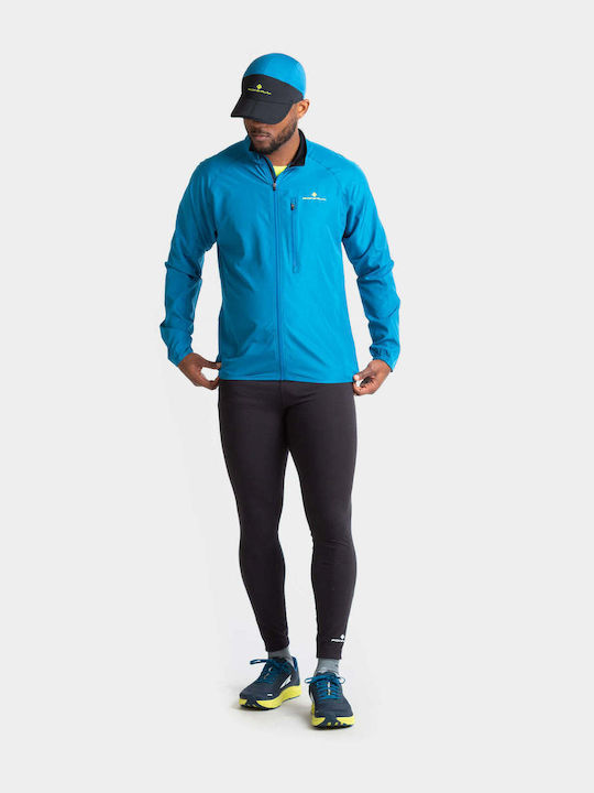 Herren Jacke Lässig Winddicht Blau