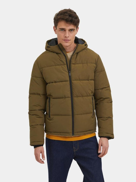Зимно Puffer Каки Мъжки Якета