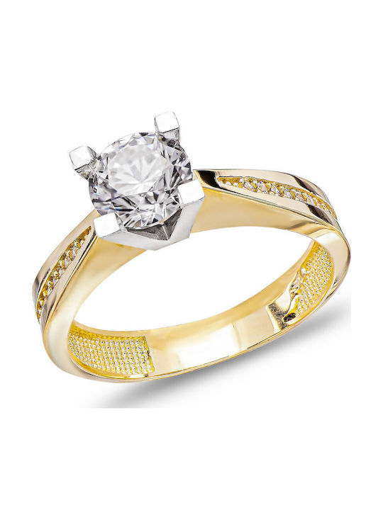 Kiriakos Gofas Single Stone from Gold 14K