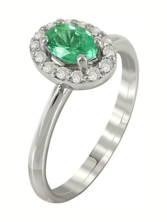 Kiriakos Gofas Единичен камък от Бяло злато 18K с Диамант