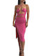 Sommer Midi Abendkleid Rosa