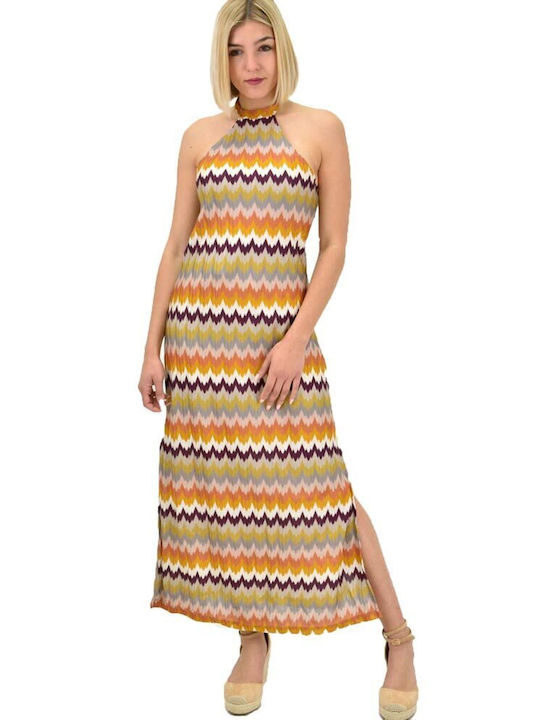 First Woman Summer Midi Dress Beige