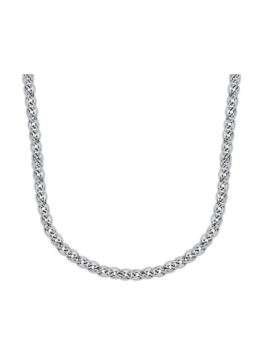 Kiriakos Gofas White Gold Chain Neck 14K Thin Thickness 2.4mm and Length 45cm