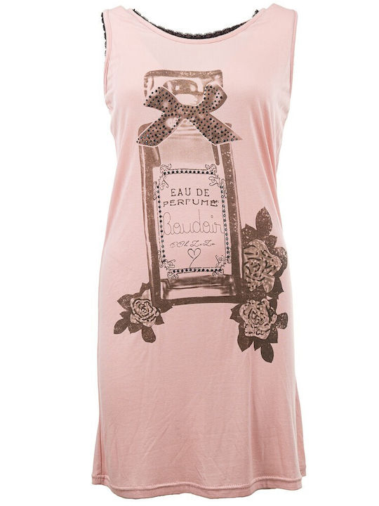 FantazyStores Summer Mini Dress Pink
