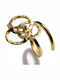 Bizoutaki Ring with Zircon made of Silver Gold Plated