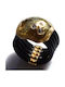 Bizoutaki Ring with Zircon made of Silver Gold Plated