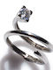 Bizoutaki Ring with Zircon made of Silver