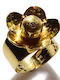 Bizoutaki Ring with Zircon made of Silver Gold Plated