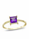 Kiriakos Gofas Ring with Stones made of Gold 14K