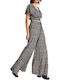 Ale - The Non Usual Casual Women's Fabric Trousers with Elastic