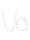 Kiriakos Gofas Set with Necklace & Bracelet from Rose Gold