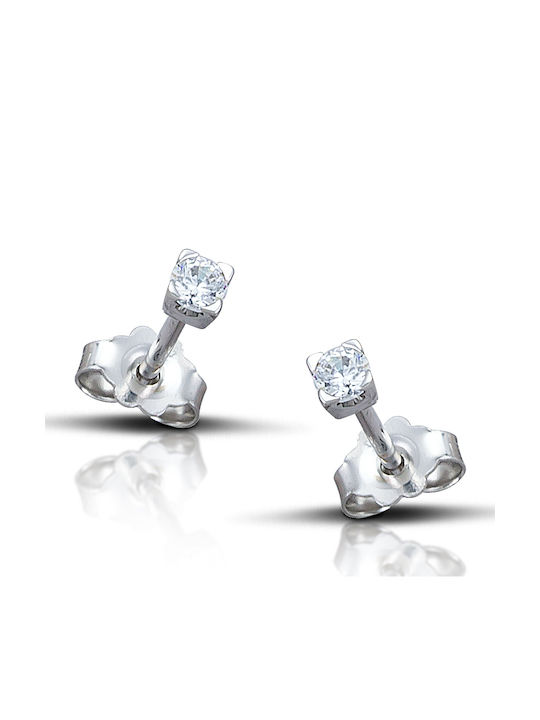 Hillas Ohrringe aus White Gold mit Steinen
